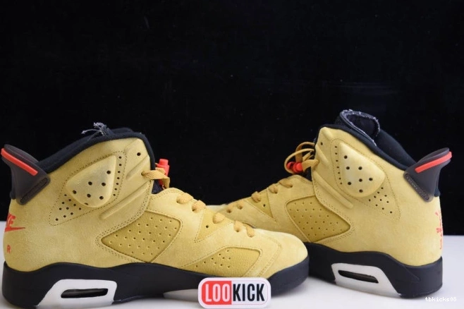 Rep TBkick 6 X SCOTT AIR YELLOW CN1084-300 JORDAN TRAVIS 0630